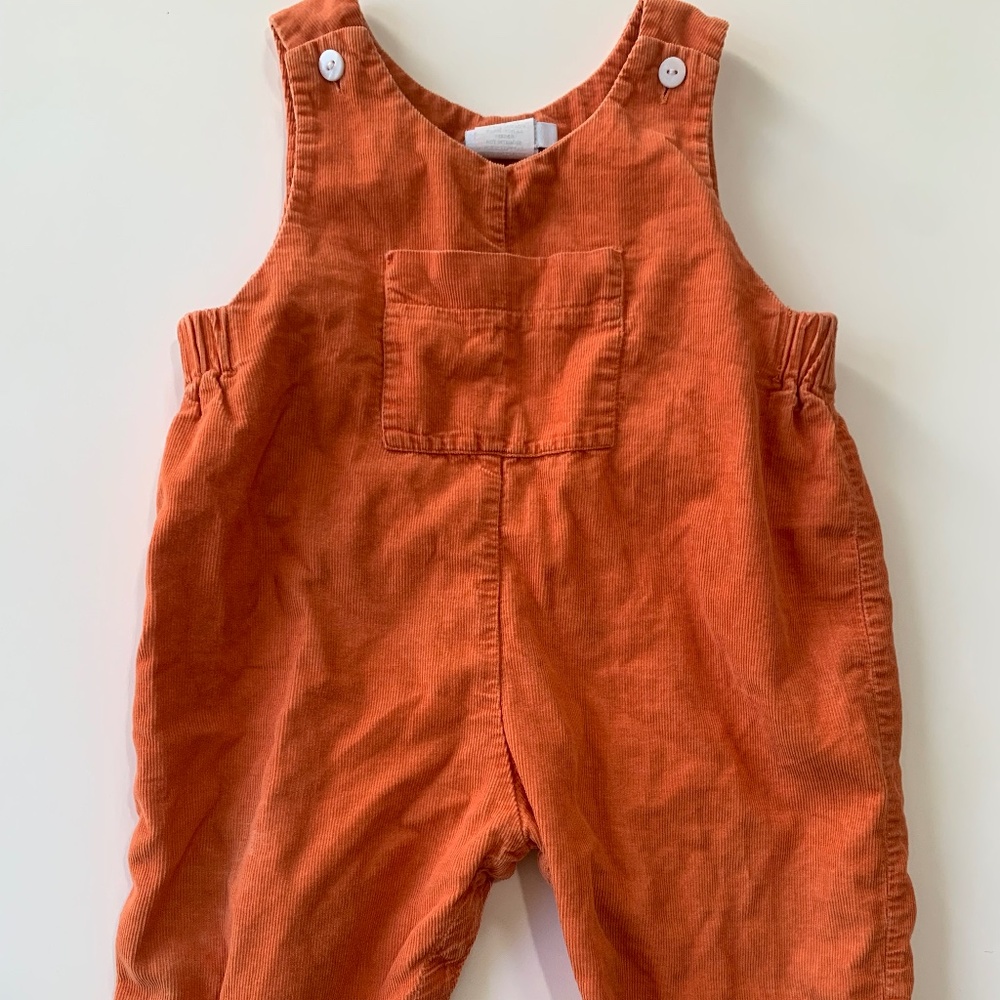Orange Corduroy Bella Bliss Long Jonjon/overalls